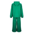 thumbnail image 4 of Womens Fashion Hoodie and Sweatpant Sets for Women Lounge Sports Jogging Outfits Fall Winter Loose Sweatsuits (XL, Green), 4 of 6