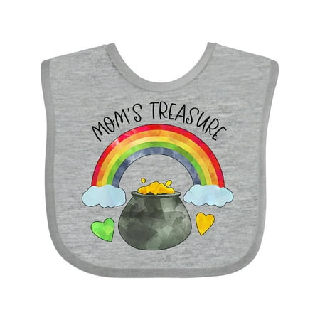 

Inktastic Mom s Treasure St. Patrick s Day Rainbow Gold Gift Baby Boy or Baby Girl Bib