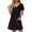 Purple, variant on YuXingFu Plus Size Women's Dress formal Dresses - Floral, V-Neck, Short Sleeve, Midi for Summer Purple S
