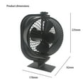 thumbnail image 5 of YIEMEEN 4 Blade Heat Powered Stove Fan With 360 Adjustment Airflows High Temperature Resistant Blade Quiet 35dB Operation, 5 of 8