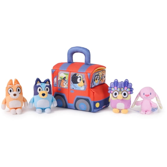 GUND Bluey 5-Piece Plush Playset, Official Bluey Stuffed Animals and Sensory Toys for Babies and Toddlers, 7”