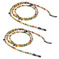 thumbnail image 1 of 2pcs Colorful Beads Eyeglass Chains Sunglasses Retainer Neck Strap Cord Eyewear Lanyard, 1 of 3
