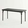 thumbnail image 1 of 47" Rectangular Folding Table, Portable Folding Table for Indoor/Outdoor, Activity Table with Anti Slip Table Legs, Space Saving, Kids Foldable Table for Classroom, Nursery, Black, 1 of 7
