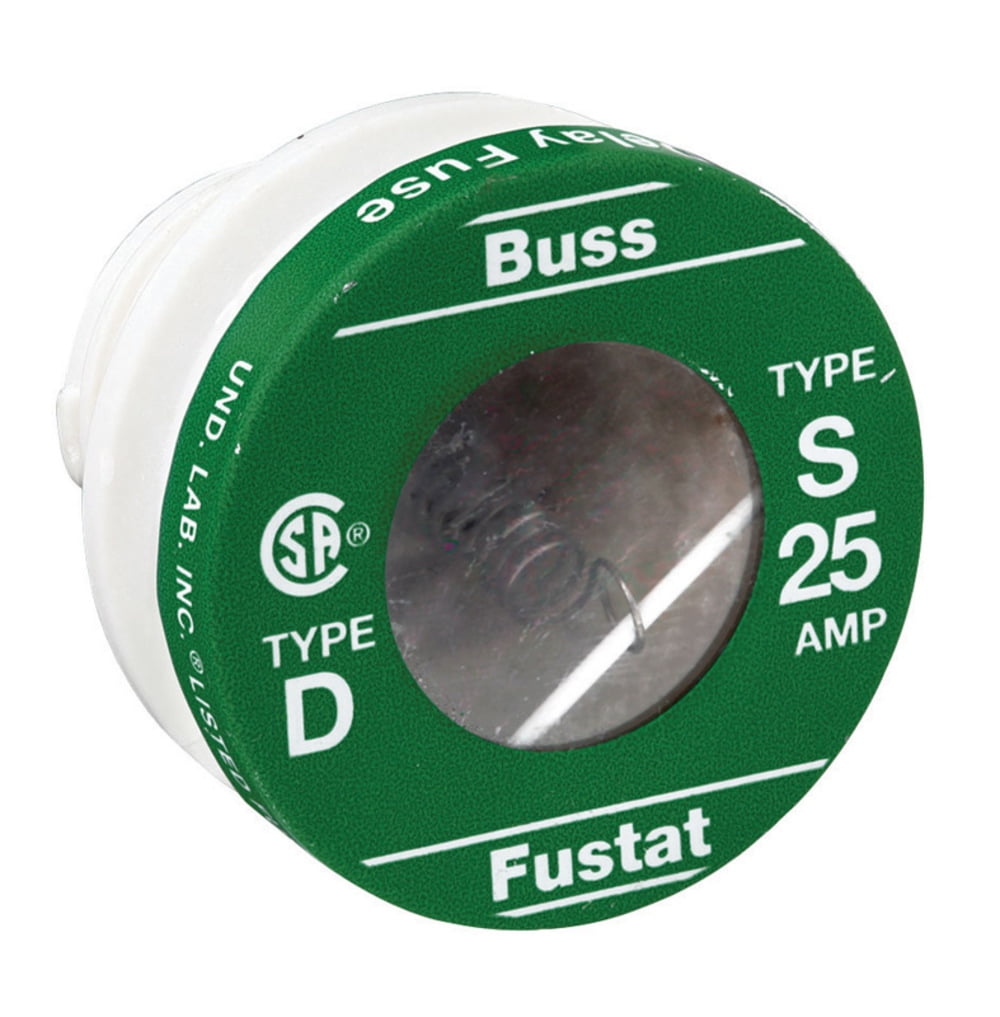 Bussmann 25 amps Dual Element Tamper Proof Plug 4 pk - Total Qty: 1; Each Pack Qty: 4; Total Items Rec: 4
