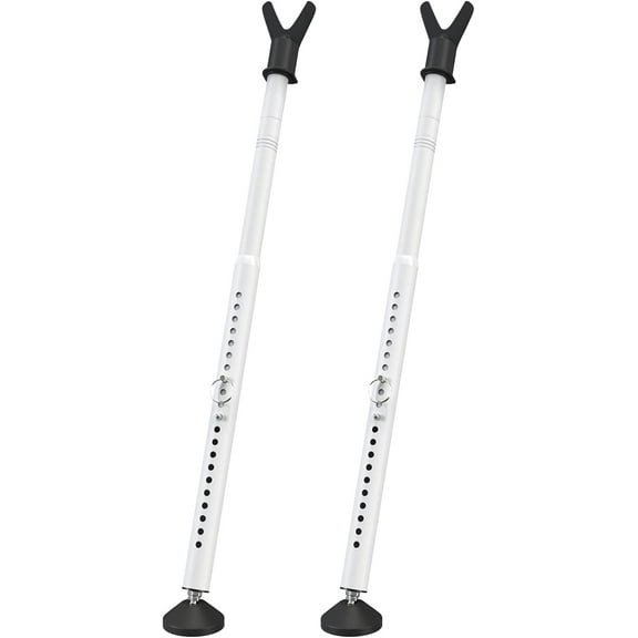 Yeyebest Sliding Door Security Bar & Window 2 Pack, 19-52Inch Door Stopper Barricade Adjustable from Inside for Apartment Home,Matte White