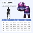 thumbnail image 4 of Naloa Purple Moon Tree Night Sky Men’s Pajamas Set - Long Sleeve Button Down Sleep Shirt and Pajama Bottoms Sleepwear Set-XX-Large, 4 of 7