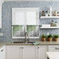 thumbnail image 6 of Sage Green Grey Ombre Kitchen Curtains Set Small Half Curtains 24 Inches Length, Modern Abstract Art Aesthetics Rod Pocket Window Treatment Bedroom Tiers and Valance Set for Cafe Bathroom, 6 of 6