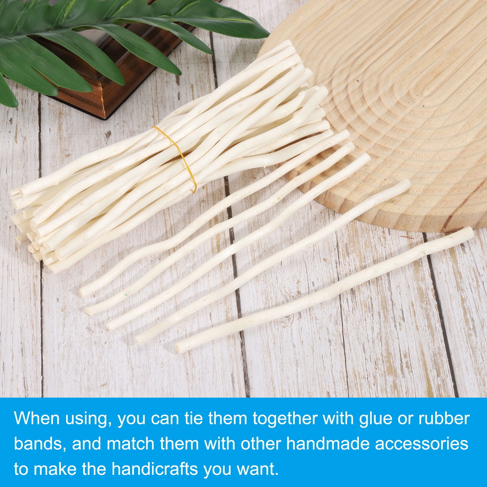 Uxcell 36 Pcs 40cm Wood Log Sticks, 0.2-0.5 inch in Diameter Natural Wood Craft Sticks, Dried Wood Sticks Decorative Wood Branch Sticks for DIY Crafts Accessory Photo Props, White