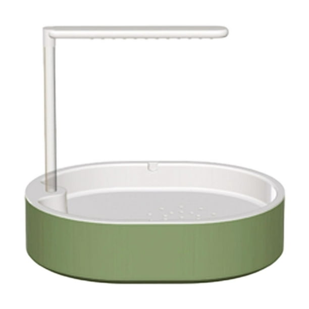 Bañera automática para loros, ducha para agapornis, bañera para pájaros, cabina de ducha, baño para pájaros con circulación de agua para loros Blanco