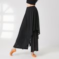 thumbnail image 2 of Jxximdong Skorts for Women Casual Classical Dance Long Pants Gymnastics Practice Exercises Dance Training Wide Leg Pants Black L Culottes, 2 of 4