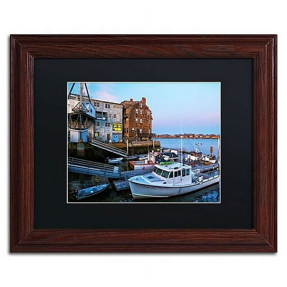 Trademark Fine Art "Marblehead" Canvas Art by CATeyes, Black Matte, Wood Frame