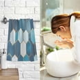 thumbnail image 7 of Yayeee 2 Pack Hand Towels for Bathroom 100% Cotton 16" x 28" Soft Absorbent Kitchen Towel, Dark Blue Hexagon Patterns, 7 of 7