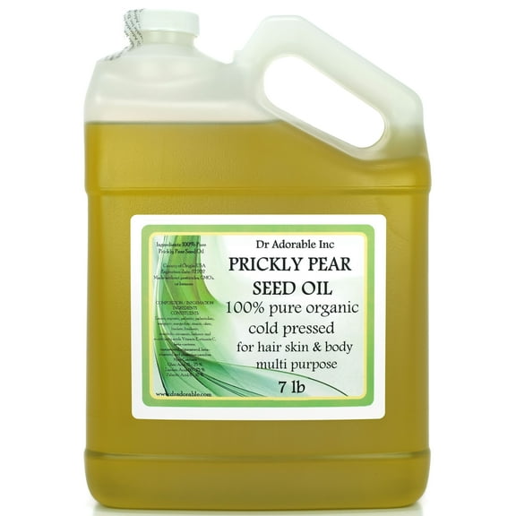 Dr Adorable - 7 lb - Prickly Pear Seed Oil - 100% Pure Organic Cold Pressed Natural Hair Skin Care Anti Aging