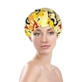 thumbnail image 3 of Balery Funny Construction Vehicles Shower Caps, Double Layer Waterproof Shower Cap, Double Layers Reusable Shower Cap With Soft Comfortable For Long Thick Hair Soft Bath Shower Hair Caps, 3 of 9