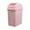 Pink, variant on Home Decor 5 Gallon Mini Can with Swing-Top Lid, Small Creative Covered Garbage Bin, Swing Top Garbage Buckets, Rash Waste Can Removable Lid for Kitchens Bathrooms Bedrooms Dorms (White)