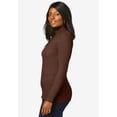 thumbnail image 3 of Jessica London Women's Plus Size Ribbed Cotton Turtleneck Sweater, 3 of 4