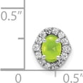 thumbnail image 2 of 14K White Gold Diamond And Cabochon .78 Peridot Chain Slide Made In India pm4035-pe-012-wa, 2 of 5