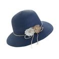 thumbnail image 1 of CNKOO Sun Hat Flower Foldable Headwear Sweat-absorbent Windproof Rope Straw Hat for Outdoor, 1 of 10