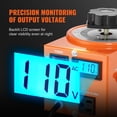 thumbnail image 3 of KFFKFF 500VA Automatic Voltage Transformer, 3.84 Amp, 110V Inlet 0-130V Outlet AC Voltage Stabilizer, Featuring LCD Screen, 4 Additional Fuses, and Thermal Control Switch for Domestic, Industrial, 3 of 9
