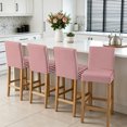 thumbnail image 3 of Thin Red Striped Bar Stool Covers - Stretch Dining Chair Covers Set of 2, Farmhouse Modern Red Stripes Bar Chair Cover Removable Counter Stool Pub Chairs Slipcovers Protectors for Kitchen/Cafe, 3 of 9