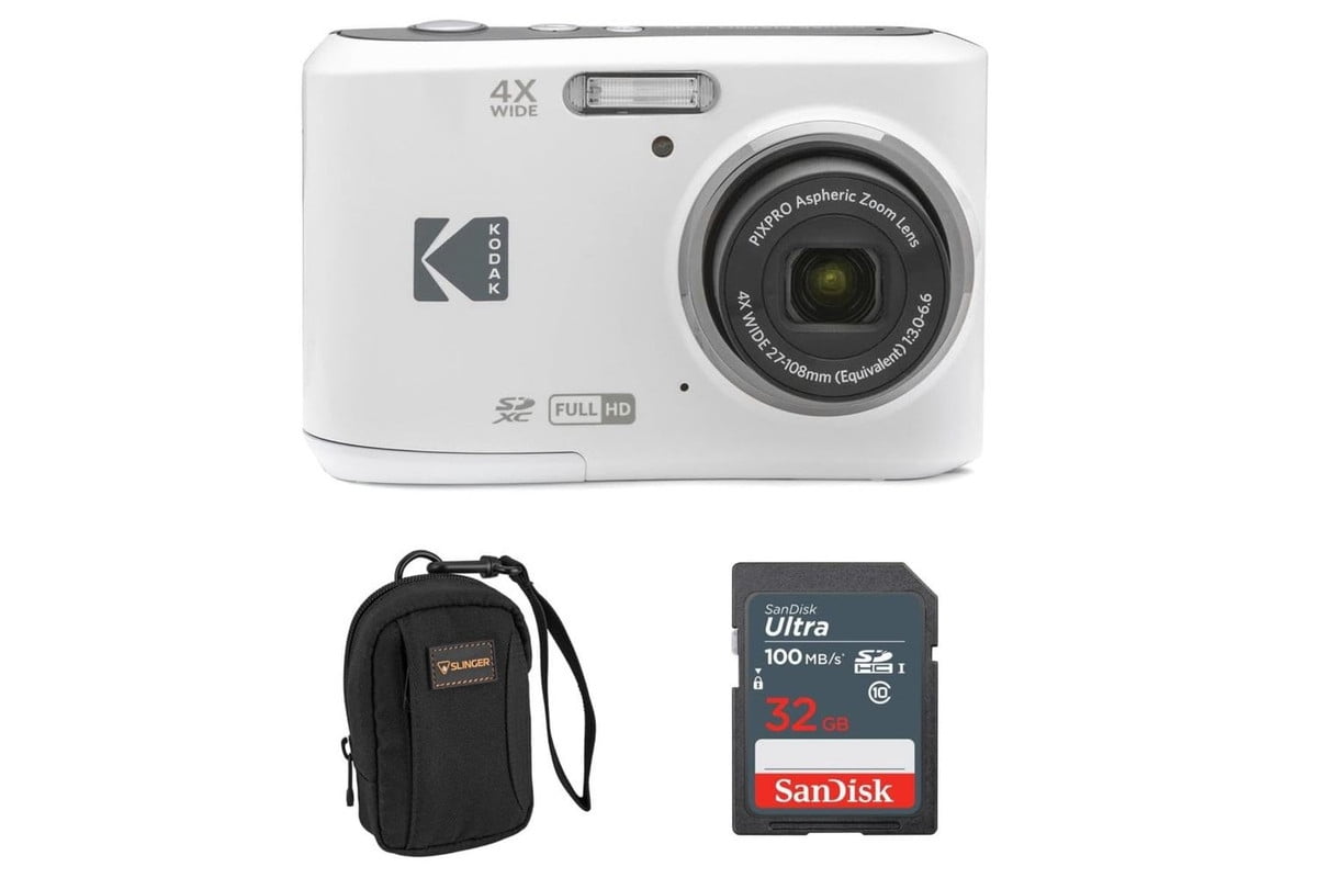 Kodak PIXPRO FZ45 Friendly Zoom 16MP Full HD Digital Camera (White