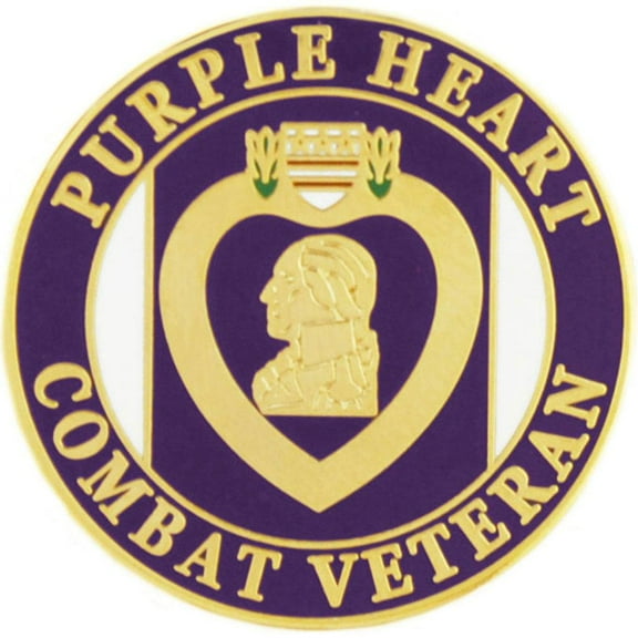Purple Heart Combat Veteran Military Lapel Pin