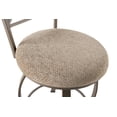 thumbnail image 3 of Roselyn 24" Counter Stool with Swivel, Brushed Faux Medium Cherry Wood with "Matte Pewter and Bronze" Metal, 3 of 19