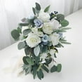 thumbnail image 3 of facefd Bridal Bouquet Handmade Silk Flower for Valentine'S Day French Wedding, 3 of 5