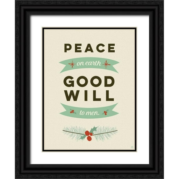 Perrenoud, Aubree 19x24 Black Ornate Wood Framed with Double Matting Museum Art Print Titled - Peace on Earth