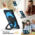 thumbnail image 7 of Shockproof Case for Lenovo Tab K9/ Tab One 8.7" 2025, Shockproof Rugged Shoulder Strap Rotating Kickstand Kids Friendly S Pen Holder Case Cover for Lenovo Tab K9/ Tab One 8.7", Black+Skyblue, 7 of 7