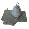 thumbnail image 3 of 3 uds Sauna sombrero estera guante accesorios de baño Anti calor casa de baño reutilizable gris Cola Kits de sauna, 3 of 8