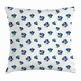 thumbnail image 1 of Floral Throw Pillow Cushion Cover, Watercolors Painted Violet Flowers Pattern Blooms Spring Nature Theme, Decorative Square Accent Pillow Case, 20 X 20 Inches, Navy Blue Turquoise Green, by Ambesonne, 1 of 2