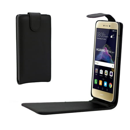 For Huawei P8 Lite Plain Weave Texture Vertical Flip Leather Case