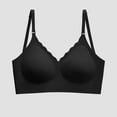 thumbnail image 2 of Swuxness Women's Push Up Wireless Bra, Womens Bras, Women Seamless Padded Bra with Back Straps Comfortable Breathable Everyday Wear Bra Black, 36/80B, 2 of 5