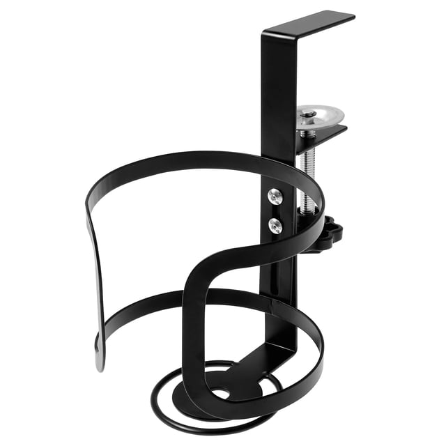Large Desk Cup Holder Versatile Leak Proof Clip On Table Cup Holder Stable Adjustable Mug Headphone Organizer for Desk Use-black-