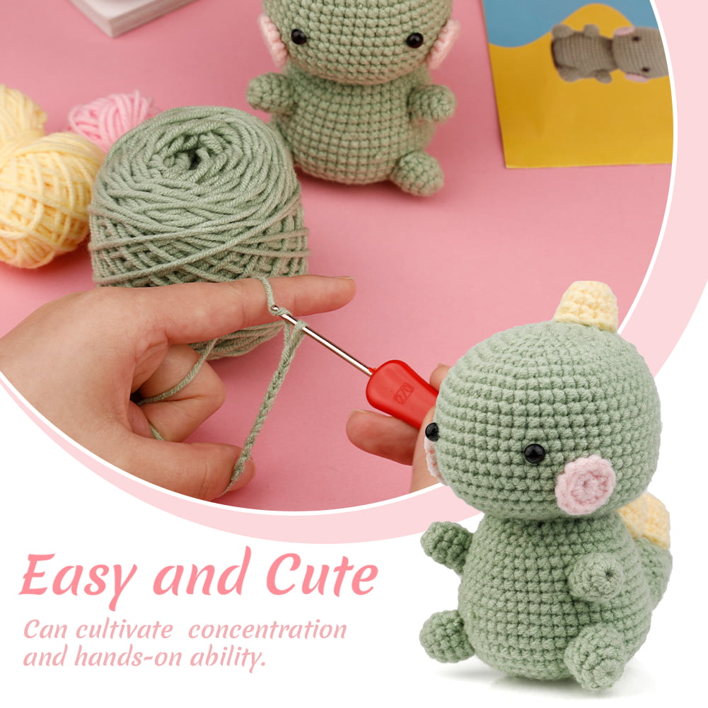 Aeelike Animal Cow Family Crochet Kit for Beginners, Crocheting Kit with  Step-by-Step Tutorials,Crochet Set Include Crochet Hooks Soft Yarn Crochet
