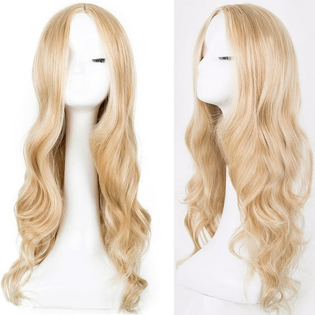Perruque Longue Ample Ondulée Synthétique Perruque Frontale Bouclée Cheveux Naturels Perruques Femmes, Perruque pour Femmes