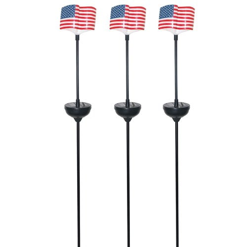 patriotic solar stake lights