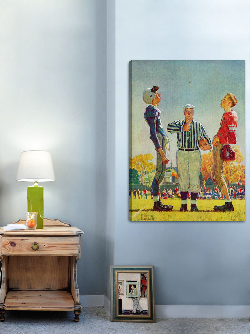 Marmont Hill "Coin Toss" by Norman Rockwell Painting Print on Canvas