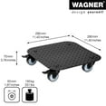 thumbnail image 2 of Wagner design yourself 11.4" Black Square Aluminum Plant Caddy with Brakes, 2 of 7
