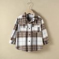 thumbnail image 3 of MEZZALL Toddler Boys Girls Children Fall Winter Long Sleeve Blouse Tops Plaid 7 Colors Outwear Versatile Dailywear, E, 3-4 Years, 3 of 5