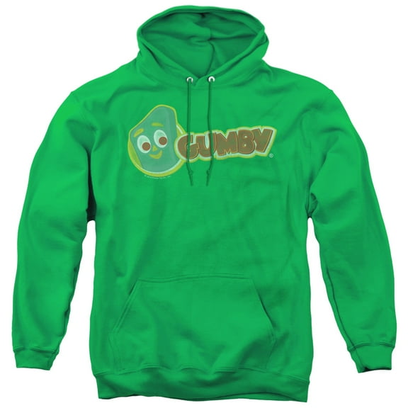 Gumby Logo Adult Pullover Hoodie Sweatshirt Kelly Green
