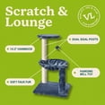 thumbnail image 5 of Vibrant Life 3-Level Cat Tower with Hammock, Blue, 26.7", 5 of 8