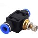 thumbnail image 4 of Conector rápido neumático, válvula restrictora de válvula de mariposa, accesorios de codo neumáticos, rosca macho de 6 mm Empuje para insertar juntas neumáticas Conector Accesorios rápidos, 4 of 4