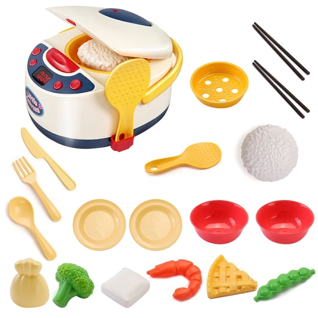 Kitchen Playset Rice Cooker Realistic Cute Pretend Play Toy Kitchen Toy for Kid