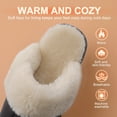 thumbnail image 2 of Pantuflas de Invierno Acogedoras y Peludas para Mujer DREAM PAIRS Gris Talla 10, 2 of 8