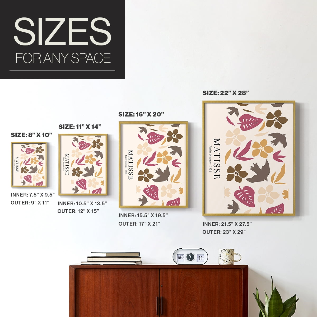 Matisse CCLVI in Solid Wood 22 x 28 Framed Print
