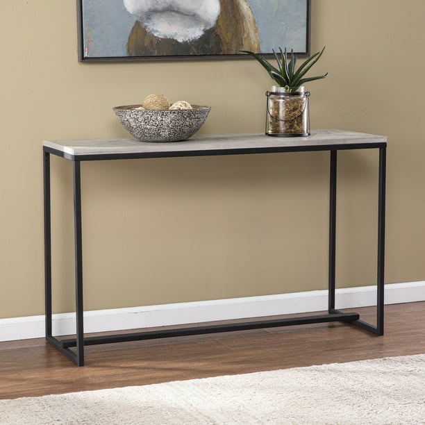 Southern Enterprises Sharnie Long Reclaimed Wood Console Table White Black Com Reclaimed Wood Console Table, Reclaimed Black Wood Console Table