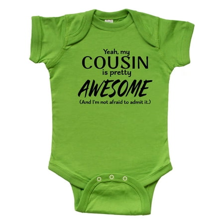 

Inktastic Yeah My Cousin is Pretty Awesome Gift Baby Boy or Baby Girl Bodysuit