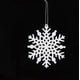 thumbnail image 2 of Adornos navideños, adornos navideños, regalos navideños Colgante de copo de nieve blanco de plástico Colgante de copo de nieve, 2 of 5